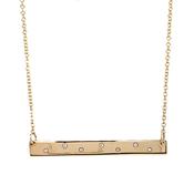 Tadgh Óg 9ct Yellow Gold 45mm Balance Bar with Diamonds Dancing Pendant image