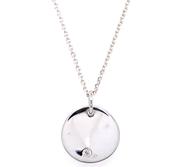 Sterling Silver Disc with Cz