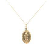 9ct Gold Large Oval Miraculous Medal image