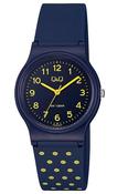 Q &amp; Q Girls Navy And Yellow Dot Watch image