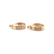 9ct Yellow Gold Wide Hinged Hoop Earrings