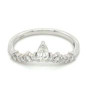 18ct White Gold Princess Crown Earth Grown Diamond Band image