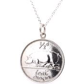 Tadgh Óg Solid Sterling Muc Baineann 1/2p Irish Coin Pendant