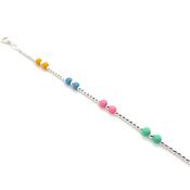 Sterling Silver Multi Colour Bead Bracelet image