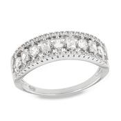 Sterling Silver Multi Cut Cz Band image