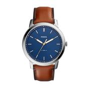Fossil Minimalist Brown Leather Strap Gents Watch FS5304