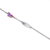 Purple Unicorn Sterling Silver Engravable Bracelet