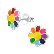 Children's Silver Flower Ear Studs