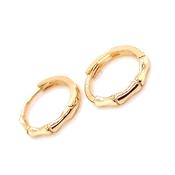 9ct Yellow Gold Bamboo Hoops image