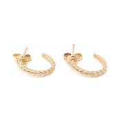 9ct Yellow Gold Twisted Stud Hoops image