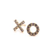 9ct Yellow Gold Cz Hug &amp; Kiss Studs image