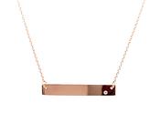 Tadgh Óg 9ct Rose Gold 32mm Balance Bar With Diamond image