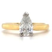 Veronica - 18ct Yellow Gold 0.70ct Laboratory Grown Pear Solitaire Diamond Engagement Ring image