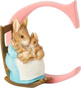 Beatrix Potter Letter Decoration: Mrs Rabbit &amp; Bunnies - C