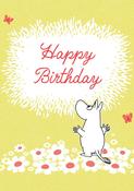 Greeting Card: Moomin - Happy Birthday Flowers