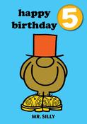 Greeting Card: Mr. Men and Little Miss - Mr. Silly Age 5 Badge image