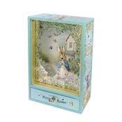 Traditional Music Box: Peter Rabbit Dancing (with drawer) - Garden