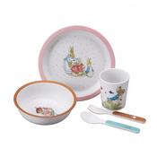 Melamine Eating Set: Peter Rabbit (Pink)