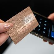 Rose-Gold Metal Digital Business Card