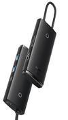Baseus Lite Series multifunctional HUB USB Type C - 2 x USB 3.0 / USB Type C PD / HDMI 1,4 / SD / TF black (WKQX050101)