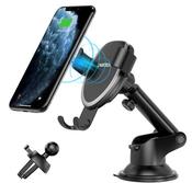 Choetech Qi Wireless Charger 10W Gravity Car Cockpit Holder Dashboard + Clip for Ventilation Grille Airflow + 1.2m Micro USB Cable Black (T536-S)