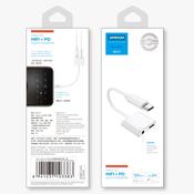 Joyroom USB Type C - to audio and charging DAC white (SH-C1)