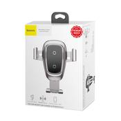 Baseus Car Mount Wireless Charger Metal Phone Holder (Air outlet Version) Silver (WXYL-B0S)