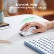 Ugreen Wireless Mouse, Ergonomic Bluetooth 5.0 Mouse for Laptop, 2.4G Cordless Mouse with USB Receiver, image