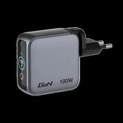 100W 3-Port Mini GAN Charger with TFT Touch Display