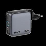140W 4-Port Mini GAN Charger with TFT Touch Display