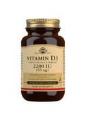 Solgar® Vitamin D3 (Cholecalciferol) 2200 IU (55 µg) Vegetable Capsules - Pack of 50 image