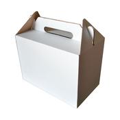 White Carrier Box w. Handle (255 x 150 x 185mm)