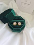 Elise earrings- gold and diamond image