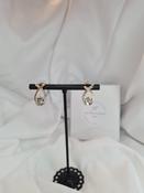 Laura Diamond cross earrings ( gold or silver) image