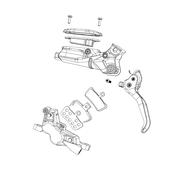 SRAM Spare - Disc Brake Lever Assembly - Aluminum Lever (Assembled, No Hose, Includes Barb,Olive,Boot) Black Ano - Code Silver Stealth C1