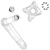 SRAM Crank Arm Guard/Boots Black - Compatible With Xx,XXSL D1 &amp; XX Cf Pedal Assist Bosch - Qty 2