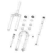 Rockshox Spare - Fork Dust Wiper Kit - 38Mm Black (Includes Flangeless Dust Wipers) (Qty 20) - Zeb 2021