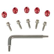 Sram Disc Brake Spare Lever Hydraulic Disc Brake Hose Fitting Kit (includes 5 Threaded Hosebarbs 5 Red Comp Fittings, 1 T8 Torx)