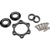 Booster Front Wheel Adaptor Adapts 15x100mm Ft hub to 15x110mm - Includes: Hub spacers and Disc Rotor spacers Black