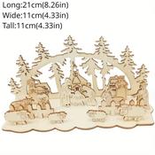 Christmas Scene (3D Wooden Puzzle) image