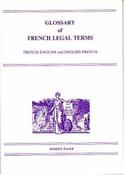 Alan S. Lindsey / Glossary of French Legal Terms(Large Paperback) image