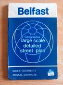 Geographia - Belfast City PLAN 1973 - Vintage Folded City Map  (4.5 inches to 1 mile)