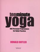 Donald Butler / Ten Minute Yoga (Coffee Table Book) image