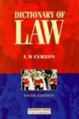 Leslie Basil Curzon / Dictionary of Law (Large Paperback) image