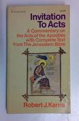 Robert J. Karris / Invitation to Acts: A Commentary on the Acts of the Apostles with Complete Text from the Jerusalem Bible (Doubleday New Testament Commentary Series) Edition: Reprint (Vintage Paperback) image