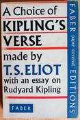 Rudyard Kipling  - A Choice of Kipling's Verse - Selected by T.S Eliot  - Vintage Faber Poetry PB image