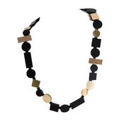 Bauhaus Black &amp; Gold Necklace