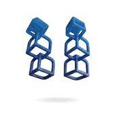 Cubic Earrings Blue image