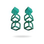 Cubic Earrings Green image