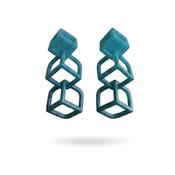 Cubic Earrings Petrol image